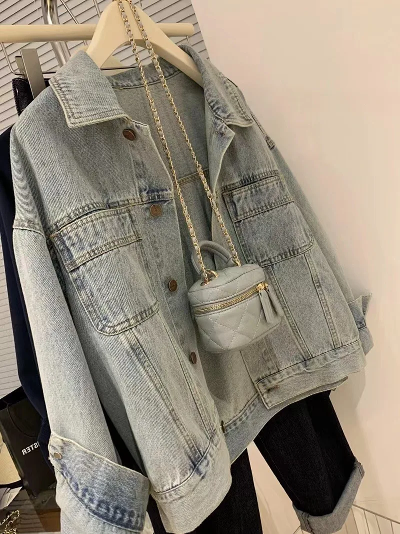 Embroidery Gothic - Denim Coat Women Y2k Spring Autumn