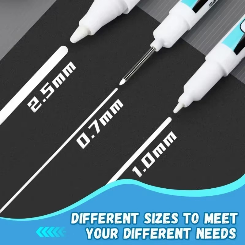 Embroidery Art Painting - 0.7/1.0/2.5MM White Permanent Marker Pens Markers