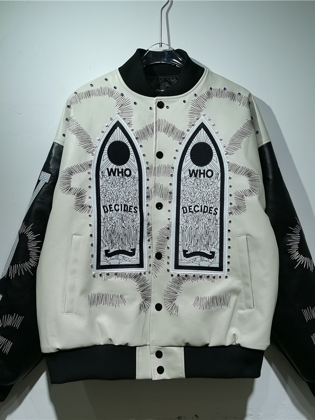 Embroidery Gothic - Gothic Totem Embroidery Jacket with Rivet