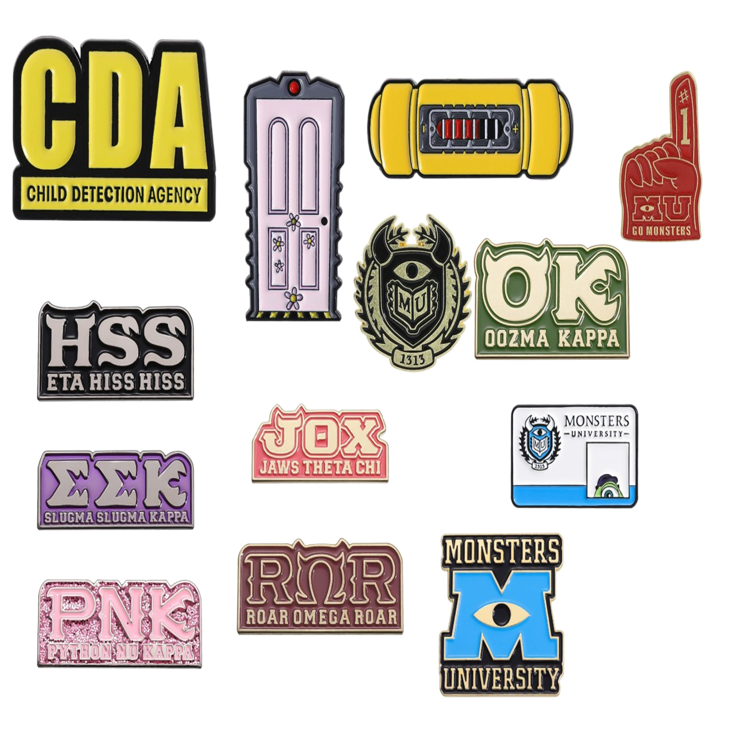 Embroidery Gothic - Cartoon letter series metal brooch creative