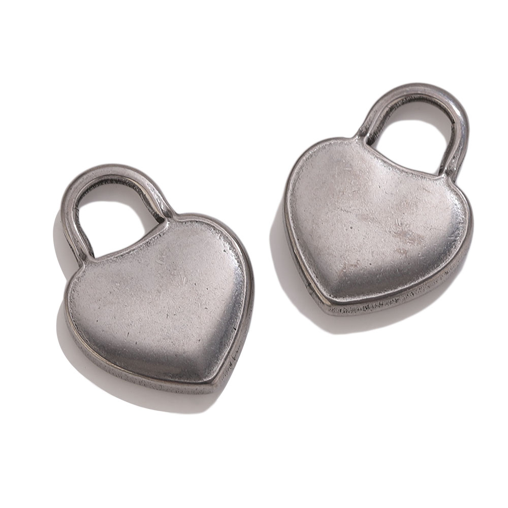 Embroidery Charm - 5/10pcs Stainless Steel Charms 304L Heart