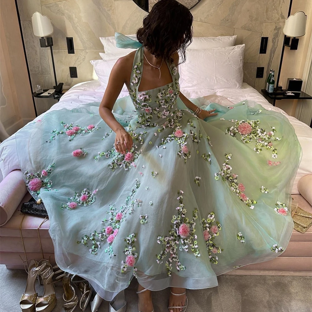 Embroidery Net Dress - Customized Jiayigong Net Pattern Beach A-line