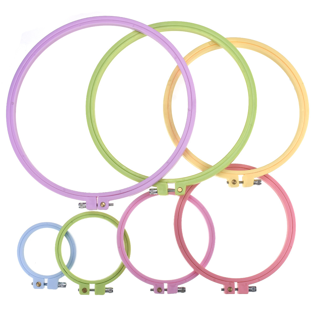 Stitch Marker Ring - Round Cross Stitch Embroidery Hoops Plastic