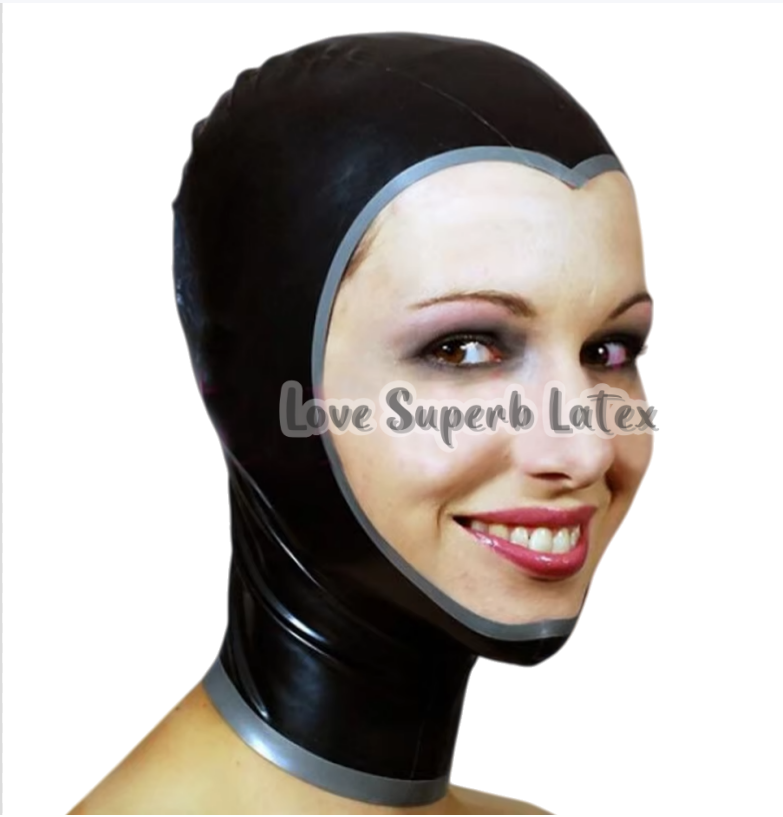 Embroidery Art Painting - Red Latex Hood Women Gummi Rubber