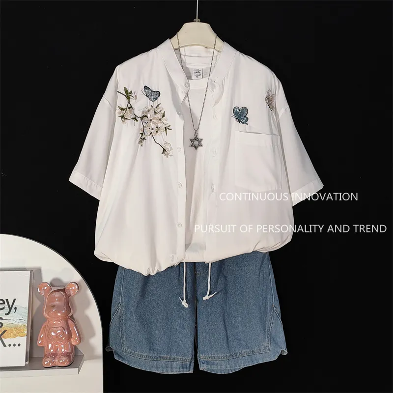 Embroidery In The Piece - Men's 3 Piece Set Chinese Style