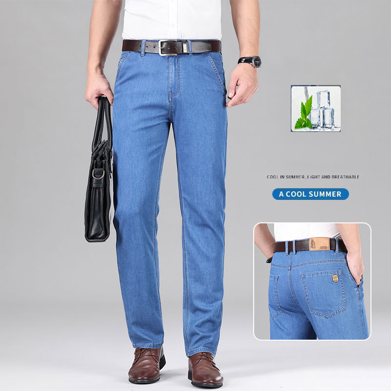 Embroidery On Jeans - New Lyocell Fabric Jeans Men Summer