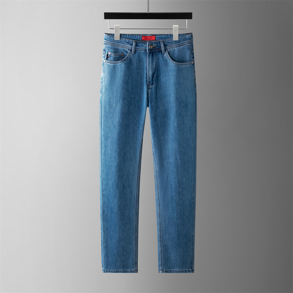 OECHSLI Jeans Thin Cotton Men  - Embroidery On Jeans review and price