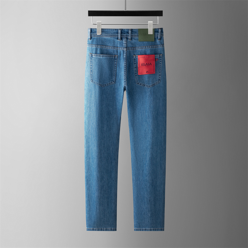 OECHSLI Jeans Thin Cotton Men  - Embroidery On Jeans review and price