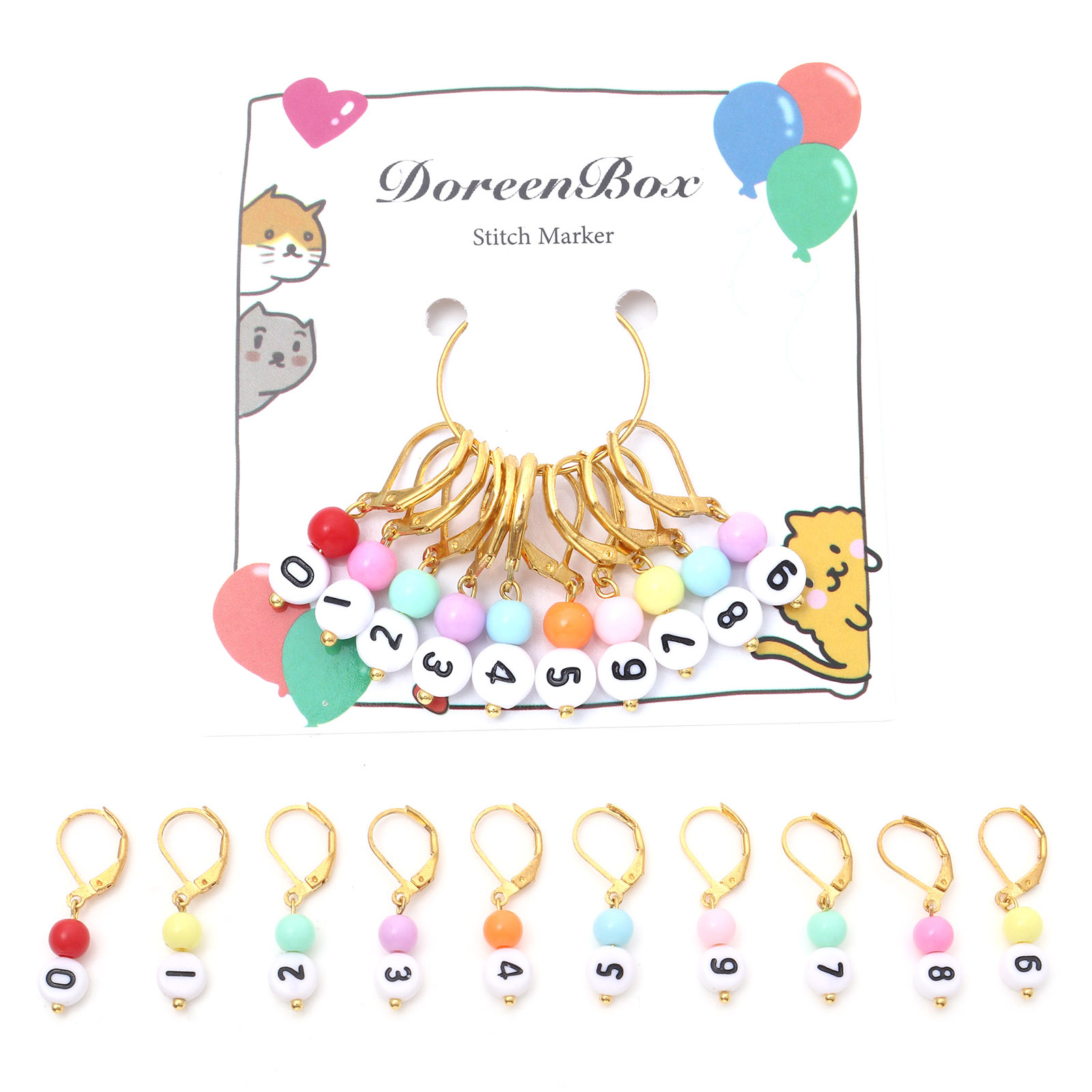 1 Set ( 10 PCs/Set) Copper & A - Stitch Marker Ring review and price