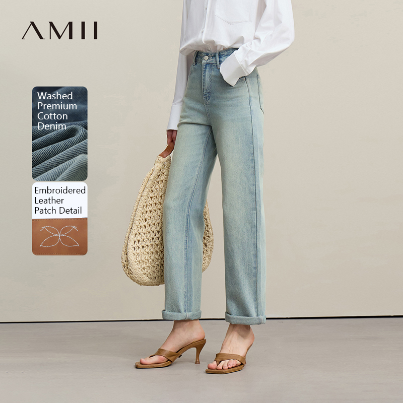 Amii Women's Jeans 2026 Summer - Embroidery Effect review and price