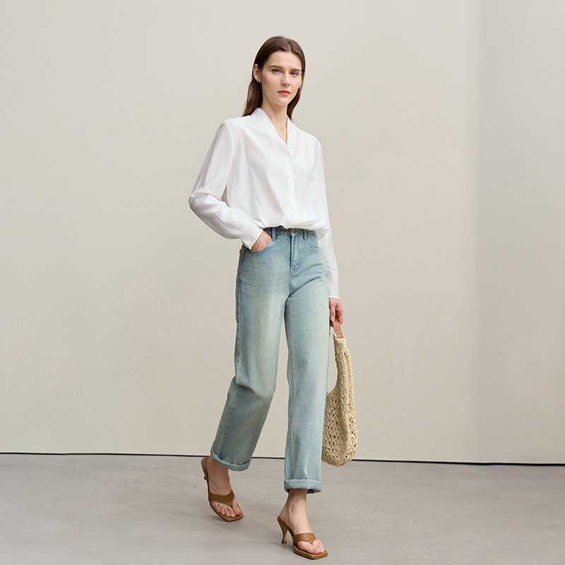Amii Women's Jeans 2026 Summer - Embroidery Effect review and price