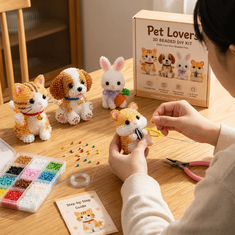 Handmade DIY Animal Bead Embro - Embroidery Kit Set review and price