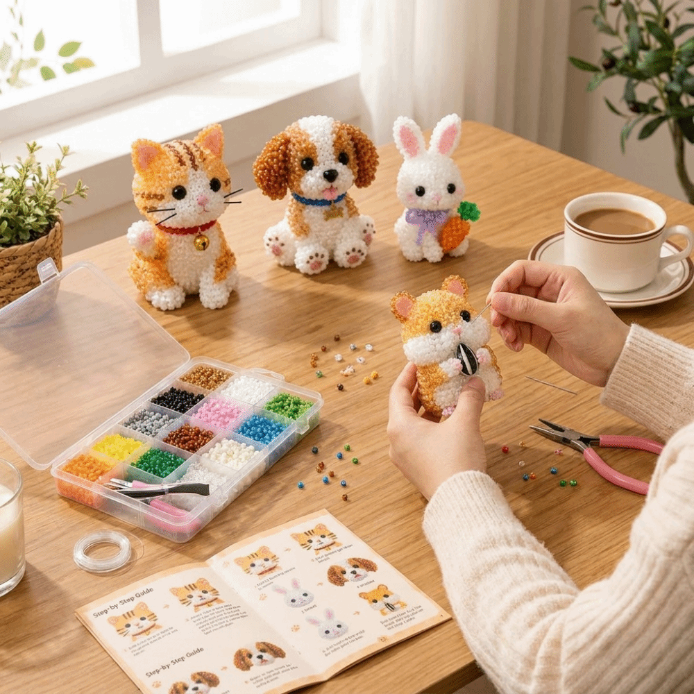 Handmade DIY Animal Bead Embro - Embroidery Kit Set review and price