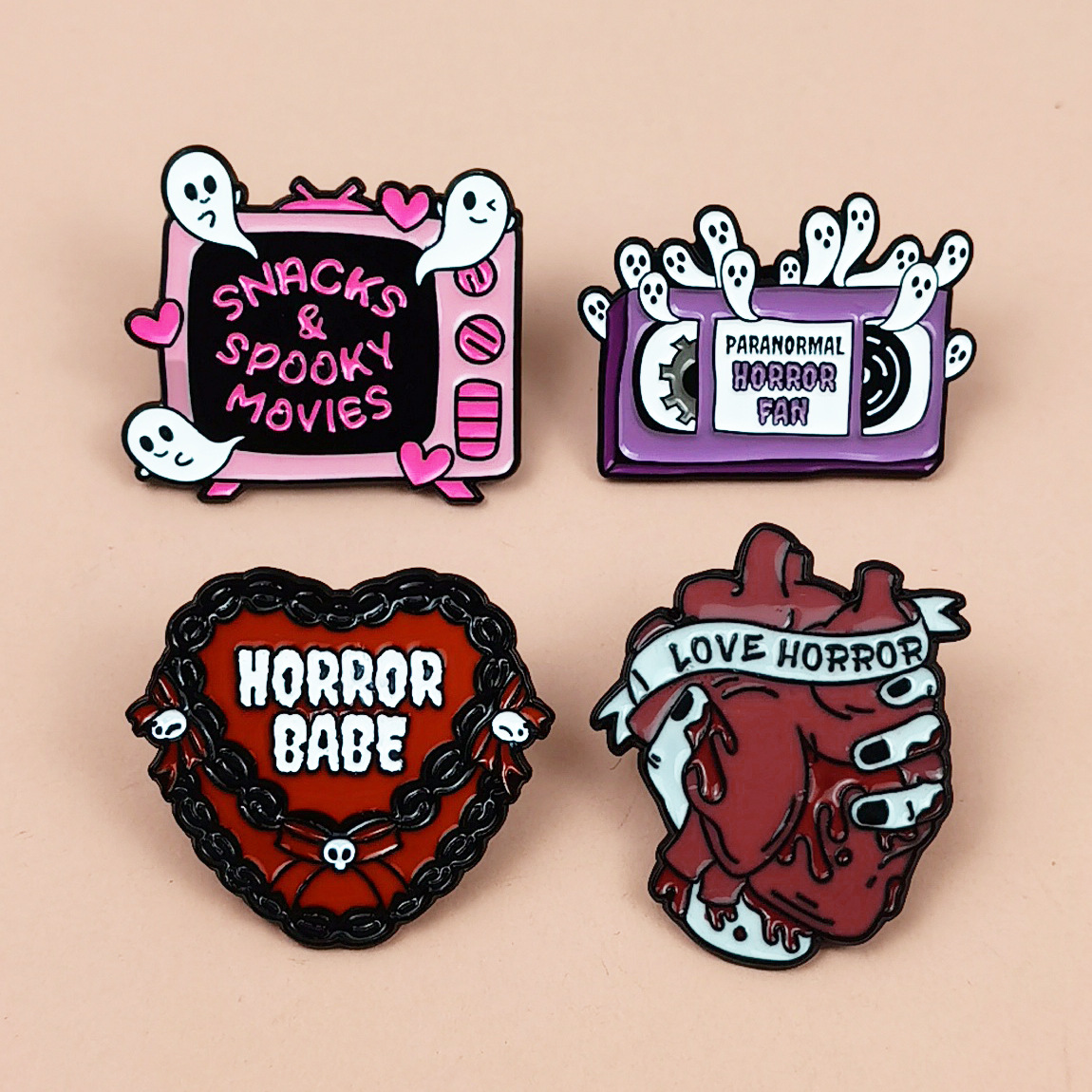 4PCS Horror Enamel Pin Set, Ha - Embroidery Gothic review and price