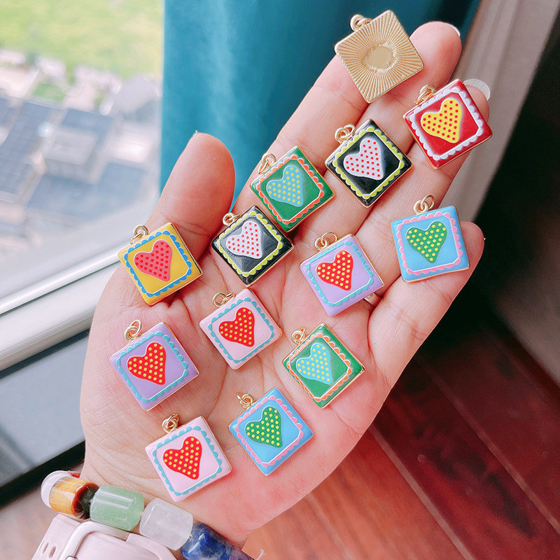 Lot 2pcs Trendy Heart Star Cha - Embroidery Charm review and price