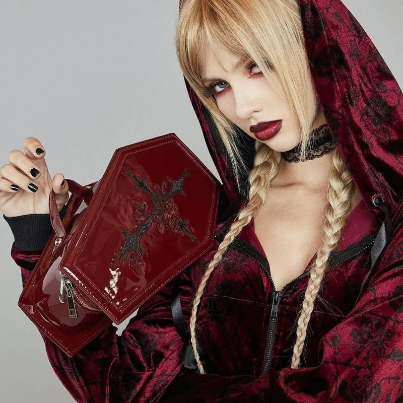 Harajuku Y2K Lolita Handbags C - Embroidery Gothic review and price