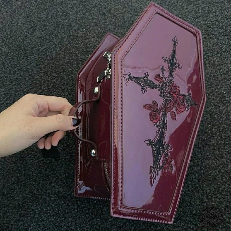 Harajuku Y2K Lolita Handbags C - Embroidery Gothic review and price