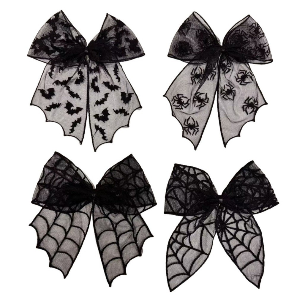 Lace Tulle Veil Hair Clips Bat - Embroidery Gothic review and price