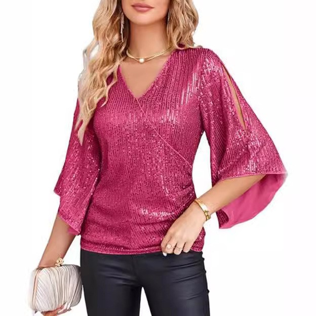 Women's Elegant Long Sleeve Bl - Embroidery Effect review and price
