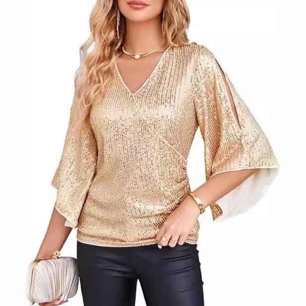 Women's Elegant Long Sleeve Bl - Embroidery Effect review and price