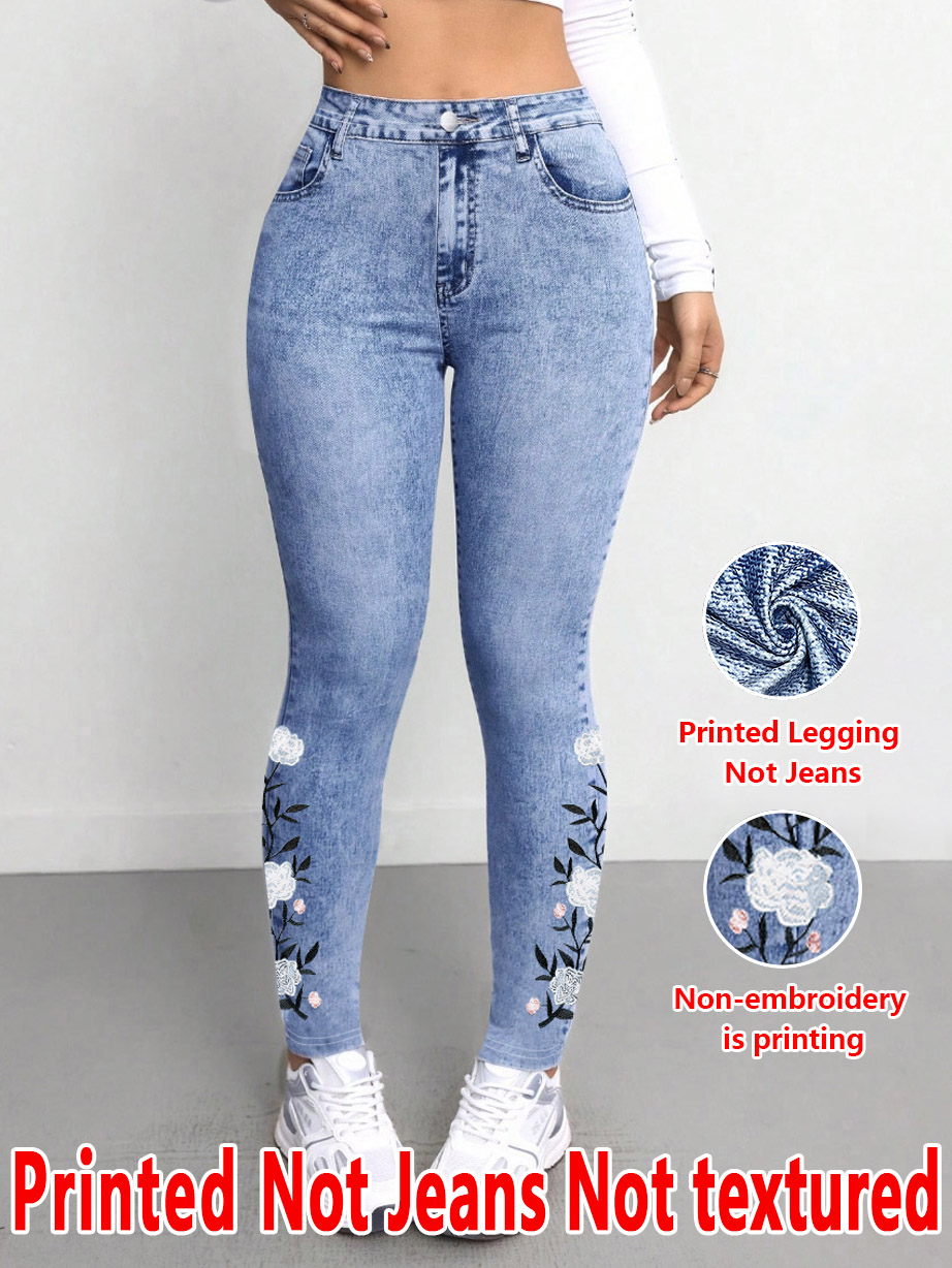 1293 [Printed Pants - Not Deni - Embroidery Effect review and price