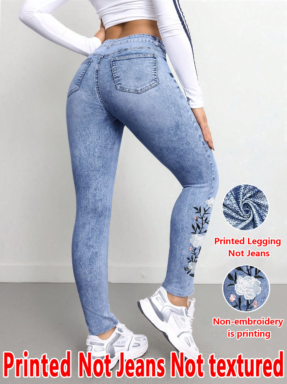 1293 [Printed Pants - Not Deni - Embroidery Effect review and price