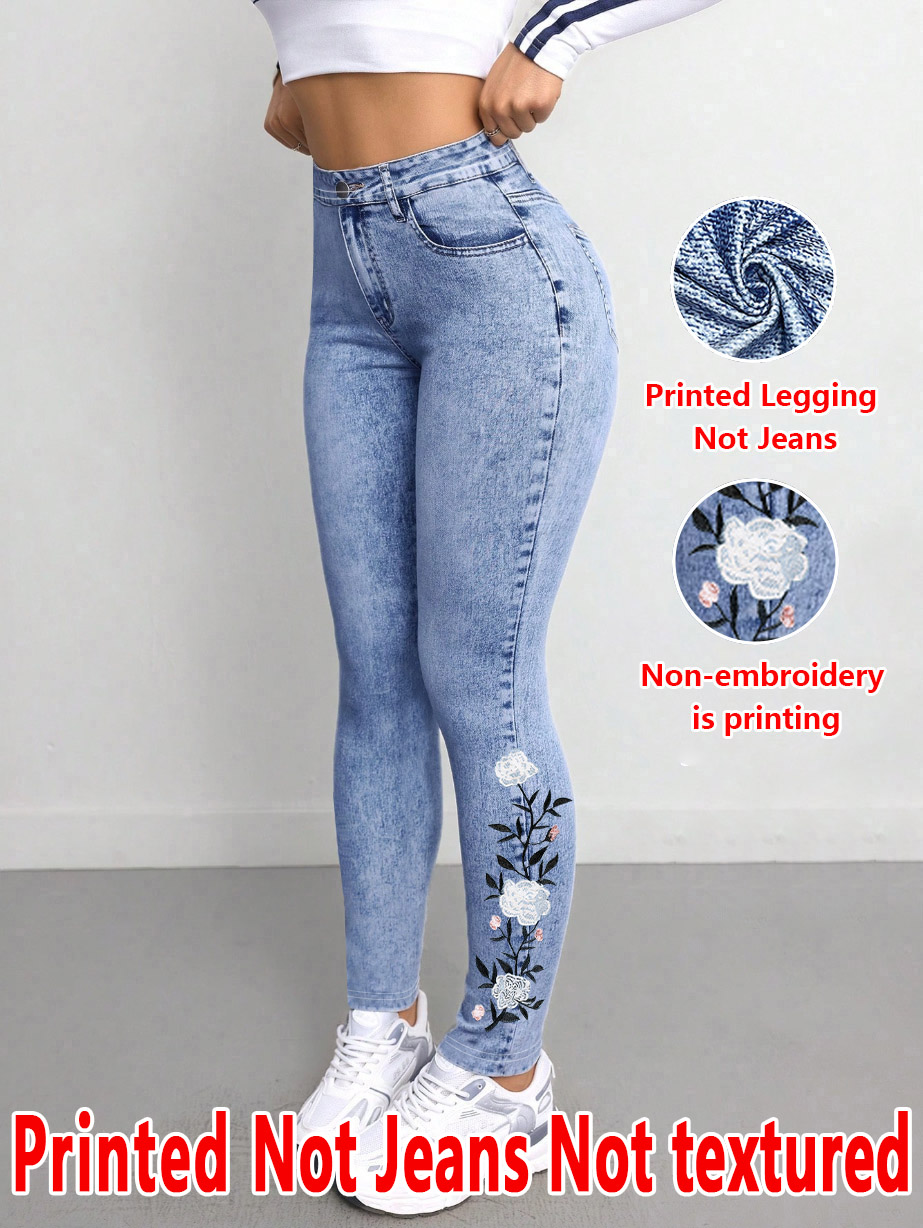 1293 [Printed Pants - Not Deni - Embroidery Effect review and price