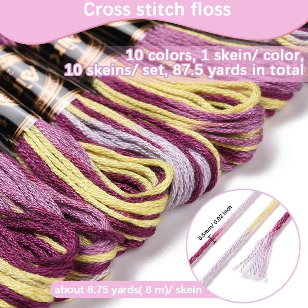 6 Strands Purple Variegated Em - Embroidery Kit Set review and price