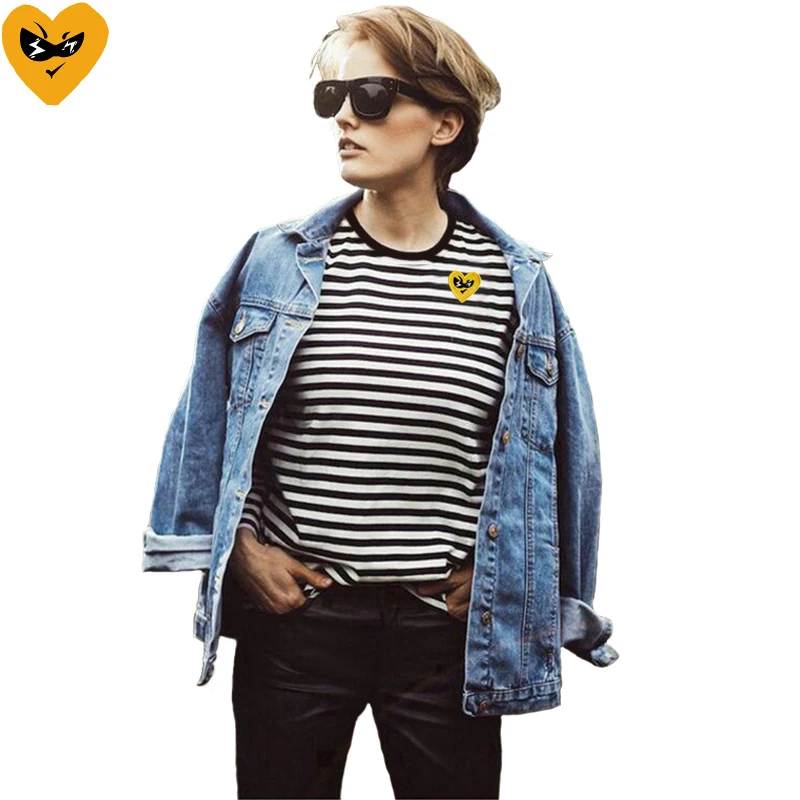 Break Egg Women Striped T-Shir - Embroidery Viewer review and price
