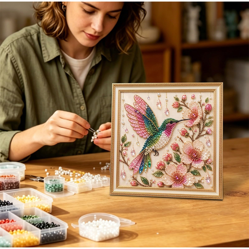 Bird Pearl Art DIY Kit Cardina - Embroidery Kit Set review and price
