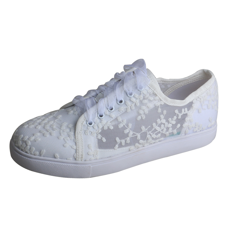 Wedopus White Sneakers for Wom - Embroidery White review and price