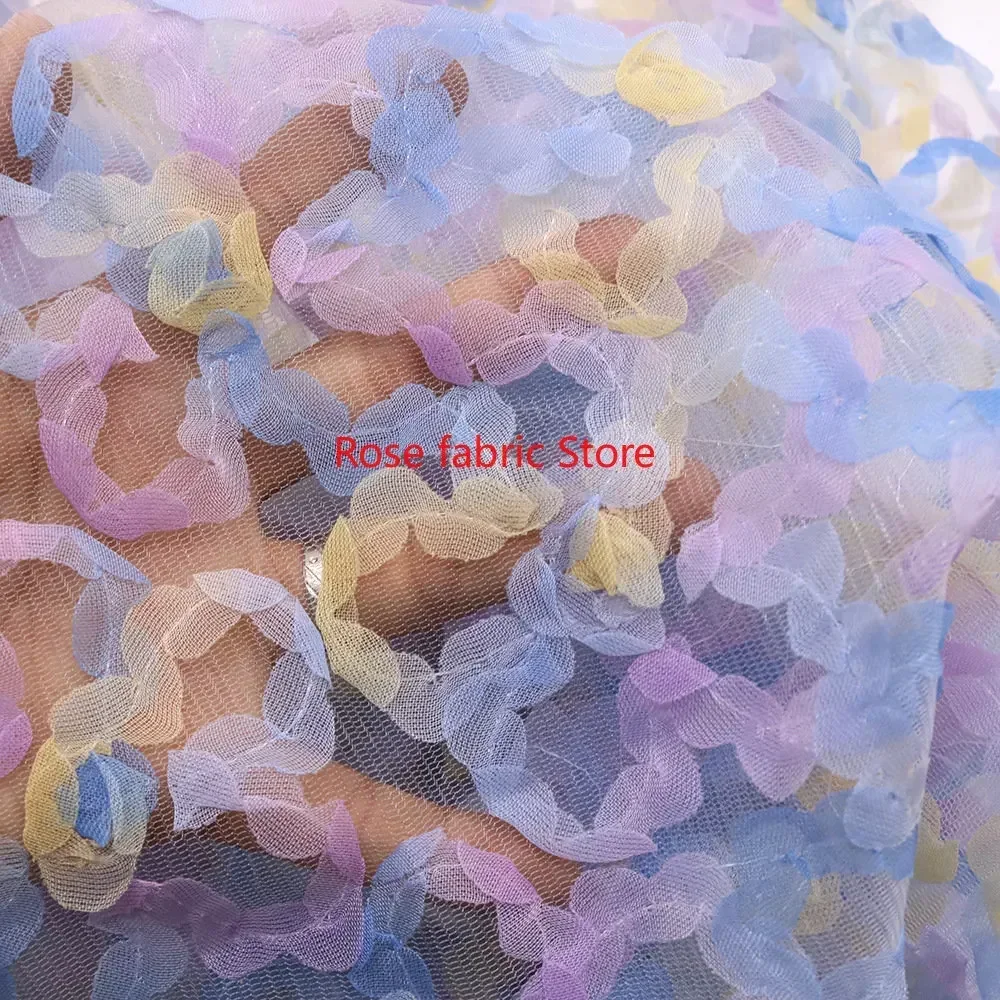 Gradient chiffon rose crochet  - Embroidery Rose review and price