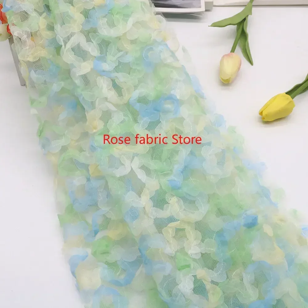 Gradient chiffon rose crochet  - Embroidery Rose review and price