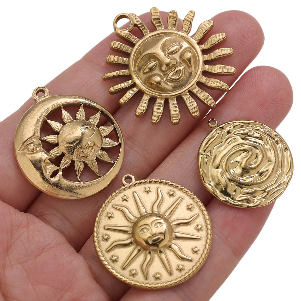 5pcs PVD Gold Charms Stainless - Embroidery Charm review and price