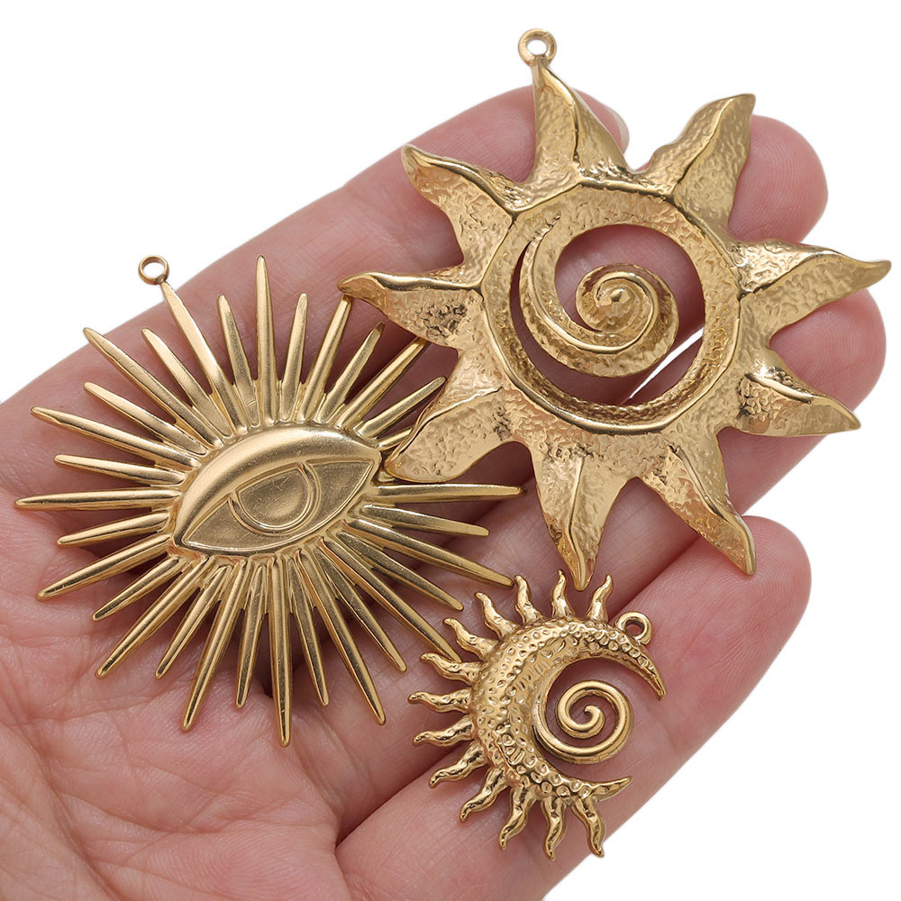 5pcs PVD Gold Charms Stainless - Embroidery Charm review and price