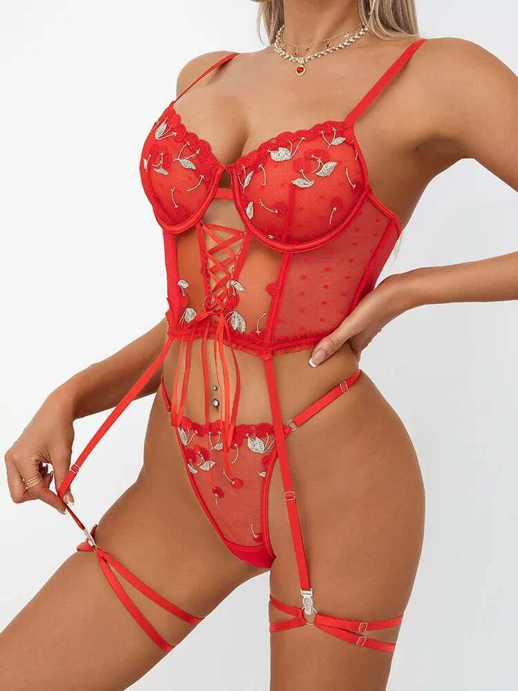 Sexy Solid Color Flower Embroi - Embroidery Charm review and price