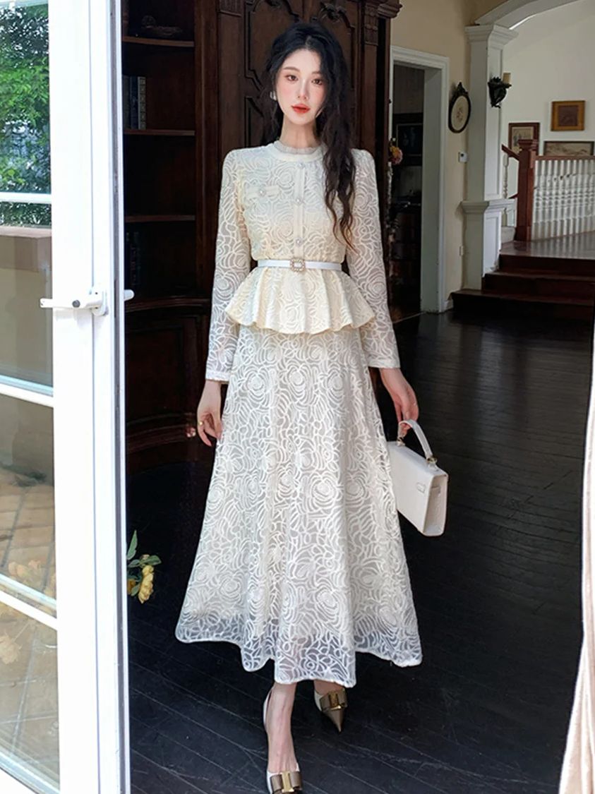 Formal Luxury Evening Lace Two - Embroidery Blouse review and price