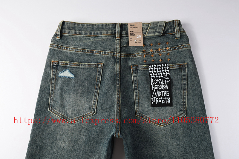 2026 Hot New Men's Blue Acid W - Embroidery On Jeans review and price