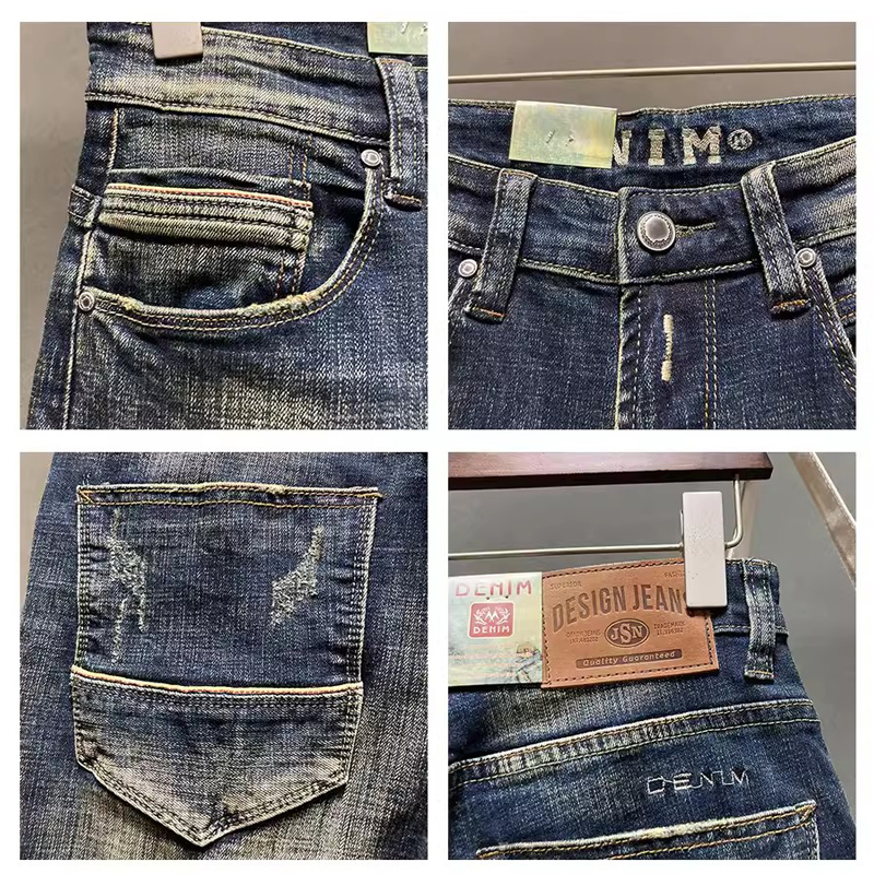 Designer Fashion Men Jeans Hig - Embroidery Effect review and price