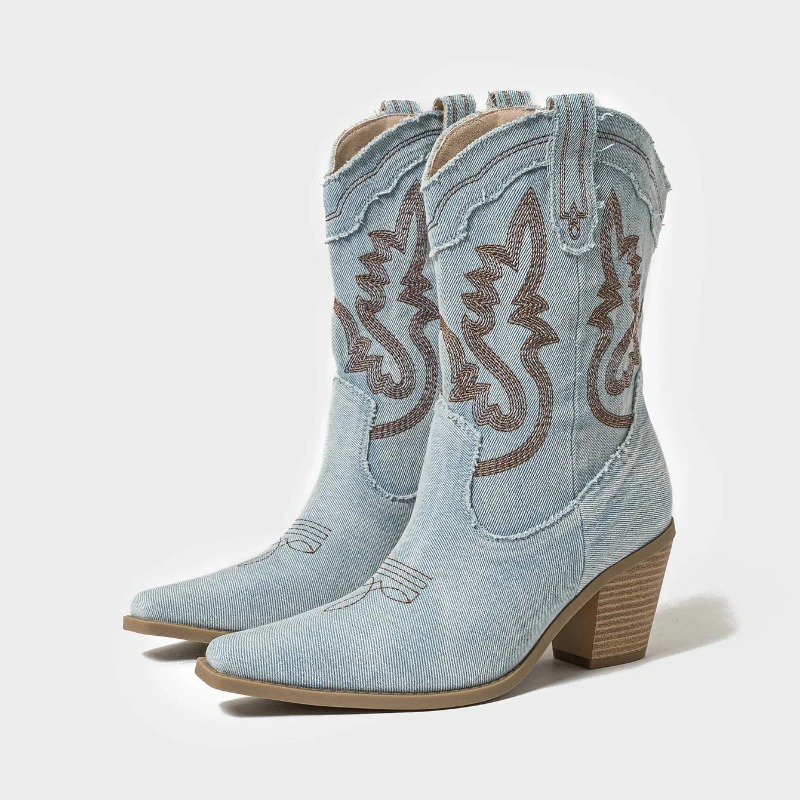 2025 Autumn and Winter Women's - Embroidery On Jeans review and price