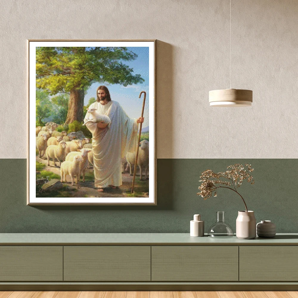 Frameless，DIY Christian Diamon - Embroidery Jesus review and price