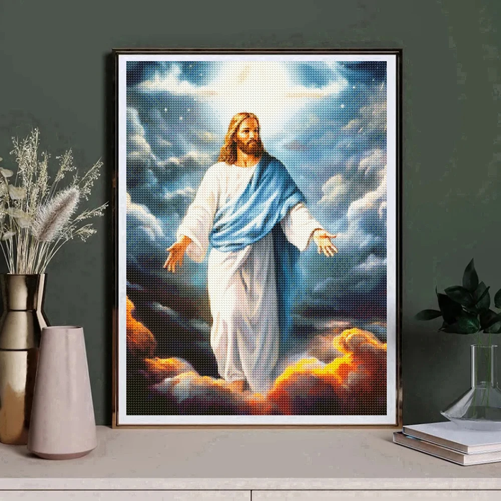 Frameless，DIY Christian Diamon - Embroidery Jesus review and price