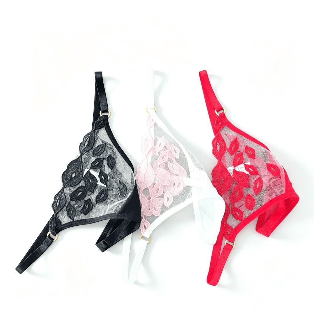 Comfortable Low Waist Lips Tho - Embroidery Lips review and price