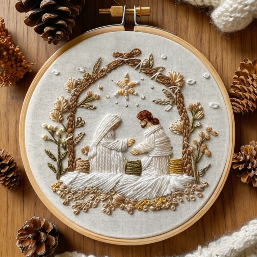 Jesus Birth Christmas Embroide - Embroidery Jesus review and price