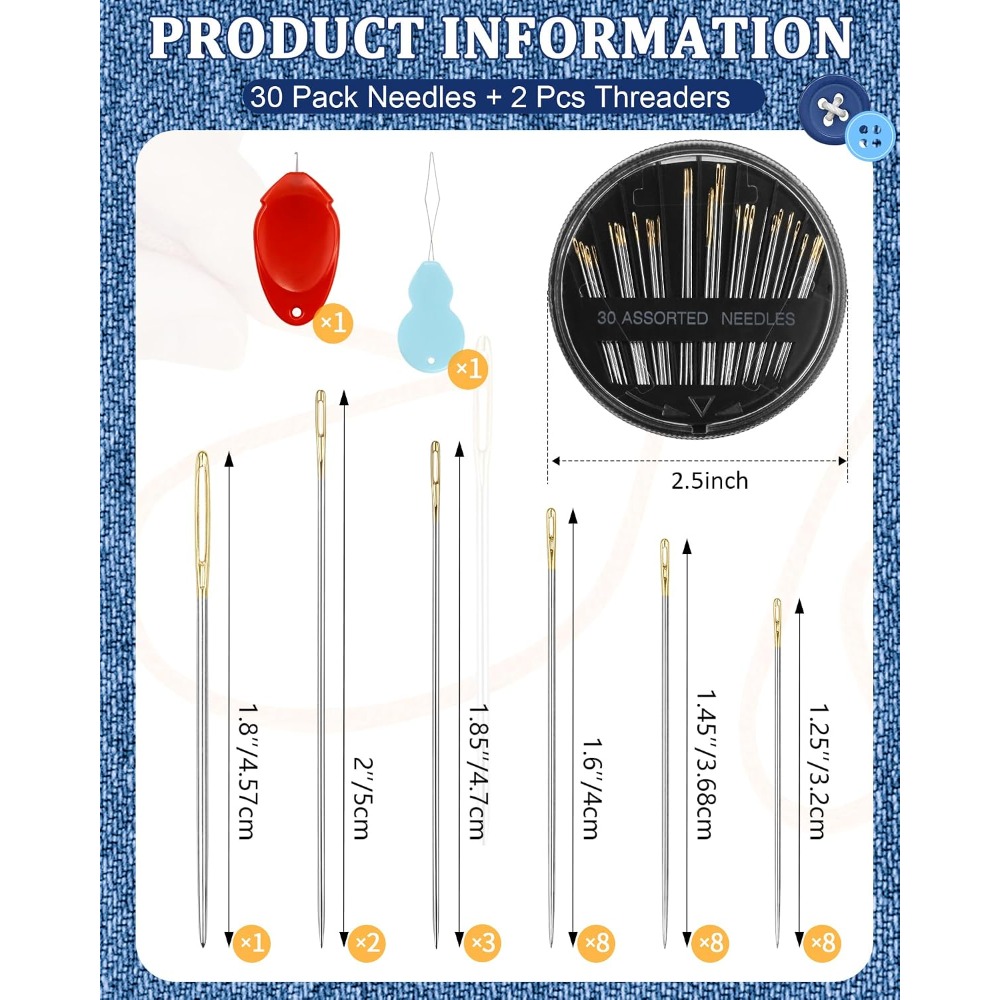 30-Count Steel Hand Sewing Nee - Embroidery Kit Set review and price