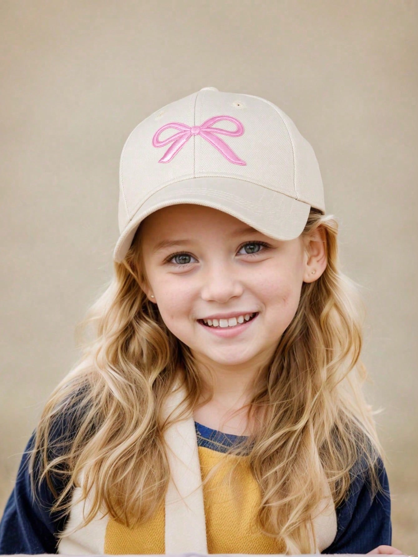 1Pc 3-8Y Girls Embroidery Bow  - Embroidery Cap review and price