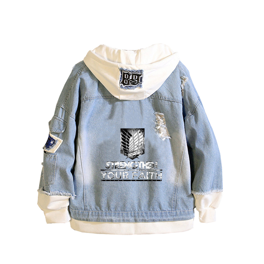 Attack on Titan Anime Denim Ja - Embroidery On Jeans review and price