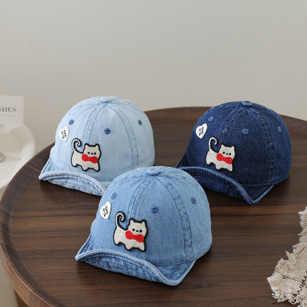 Children's washable denim soft - Embroidery Cap review and price
