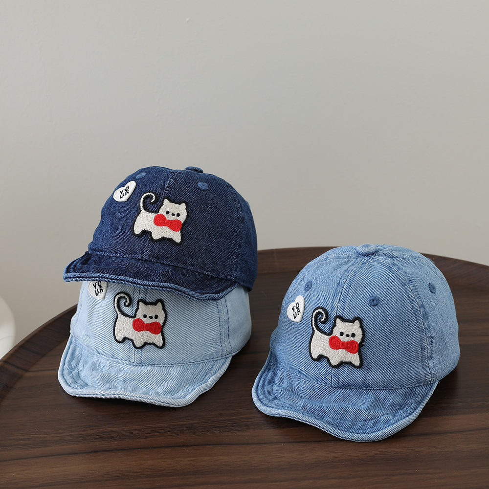 Children's washable denim soft - Embroidery Cap review and price