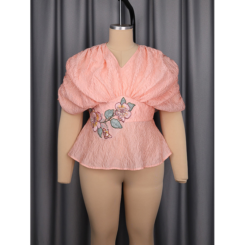 Slergiri Plus Size Floral Embr - Embroidery Blouse review and price